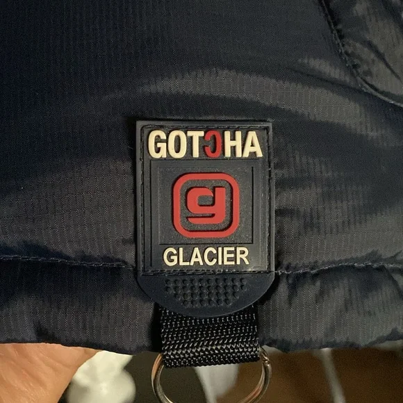 Gotcha glacier men’s dark blue down/feather puffer vest! Size L - Picture 4 of 12